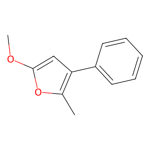 Furan, 2-methoxy-5-methyl-4-phenyl- structure