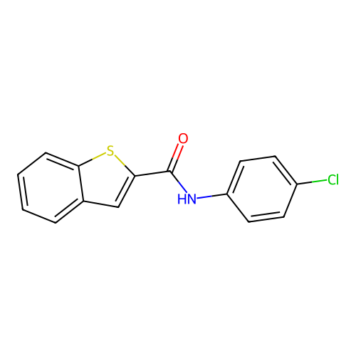 N-(4-chlorophenyl)-1-benzothiophene-2-carboxamide structure