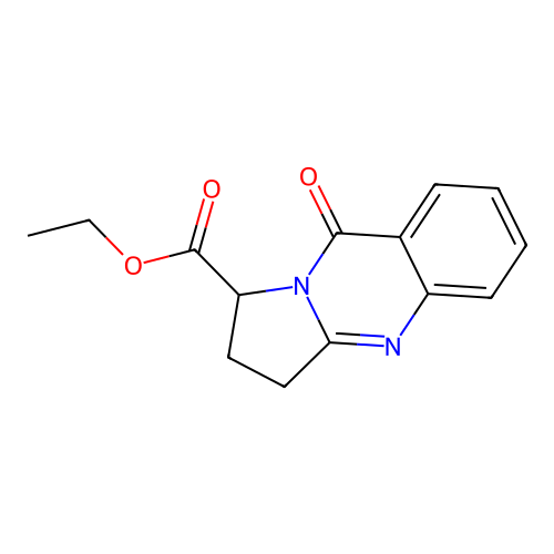 Ethyl 9-oxo-1,2,3,9-tetrahydropyrrolo[2,1-b]quinazoline-1-carboxylate structure