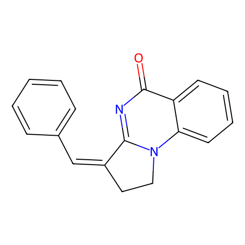 (Z)-3-benzylidene-2,3-dihydropyrrolo[1,2-a]quinazolin-5(1H)-one structure