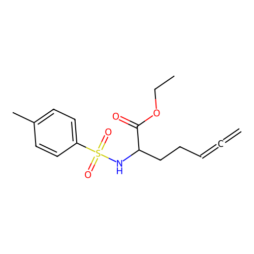 Ethyl 2-{[(4-methylphenyl)sulfonyl]amino}-5,6-heptadienoate structure