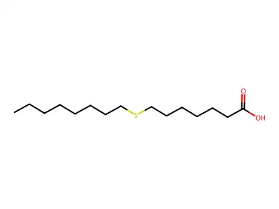 Heptanoic acid, 7-(octylthio)- structure