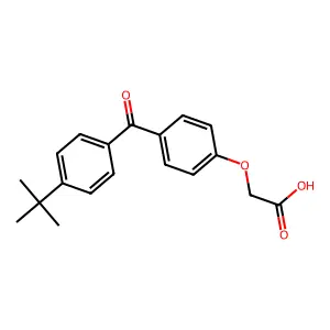 Acetic acid, (4-(4-(1,1-dimethylethyl)benzoyl)phenoxy)- structure