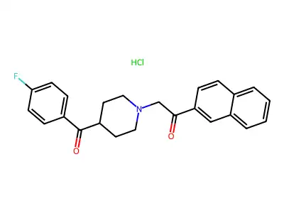 2-(4-(4-Fluorobenzoyl)piperidin-1-yl)-2'-acetonaphthone structure