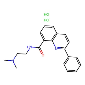 8-Quinolinecarboxamide, N-(2-(dimethylamino)ethyl)-2-phenyl-, dihydrochloride structure