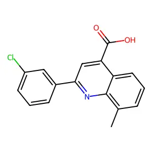 2-(3-Chlorophenyl)-8-methyl-4-quinolinecarboxylic acid structure