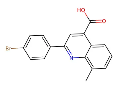 2-(4-Bromophenyl)-8-methyl-4-quinolinecarboxylic acid structure