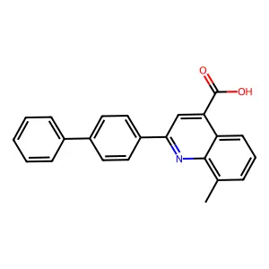 2-([1,1'-Biphenyl]-4-yl)-8-methylquinoline-4-carboxylic acid structure