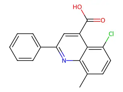 5-Chloro-8-methyl-2-phenylquinoline-4-carboxylic acid structure