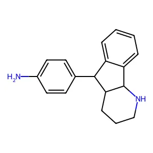 1H-Indeno(1,2-b)pyridine, 2,3,4,4a,5,9b-hexahydro-5-(4-aminophenyl)-, (+)- structure