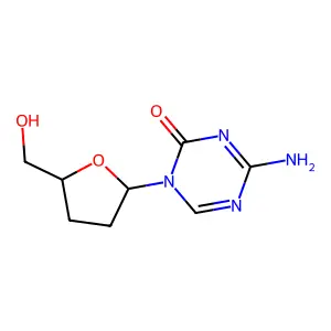 4-Amino-1-[5-(hydroxymethyl)oxolan-2-yl]-1,3,5-triazin-2-one structure