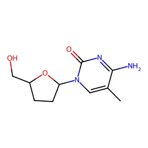 2',3'-Dideoxy-5-methylcytidine structure