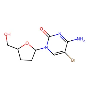Cytidine,5-bromo-2',3'-dideoxy-(9CI) structure