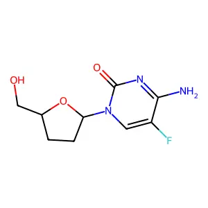 5-Fluoro-2',3'-dideoxycytidine structure