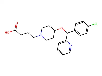 4-{[(4-氯苯基)(2-吡啶基)甲氧基]}-1-哌啶丁酸 structure
