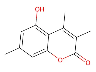 5-Hydroxy-3,4,7-trimethyl-2H-chromen-2-one structure