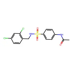 N-{4-[(2,4-dichlorobenzyl)sulfamoyl]phenyl}acetamide structure