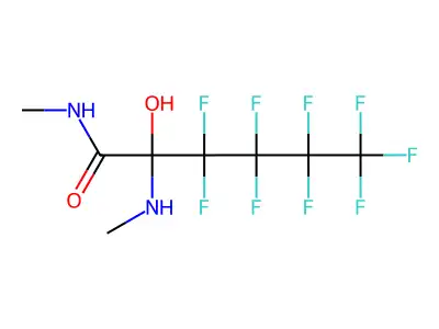 3,3,4,4,5,5,6,6,6-Nonafluoro-2-hydroxy-N,N~2~-dimethylnorleucinamide structure