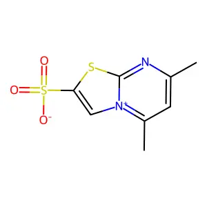 Thiazolo(3,2-a)pyrimidin-4-ium, 5,7-dimethyl-2-sulfo-, hydroxide structure