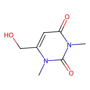 2,4(1H,3H)-Pyrimidinedione, dihydro-6-(hydroxymethyl)-1,3-dimethyl- structure