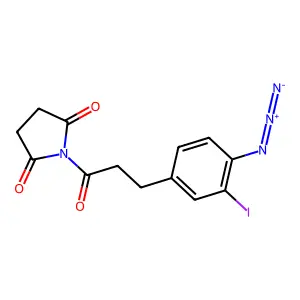N-[3-(4-叠氮-3-碘苯基)丙酰]琥珀酰亚胺 structure