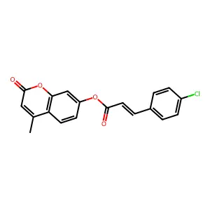 4-methyl-2-oxochromen-7-yl (2E)-3-(4-chlorophenyl)prop-2-enoate structure