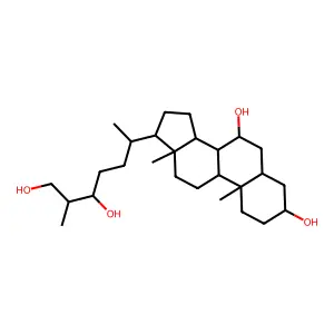 Cholestane-3,7,24,26-tetrol structure