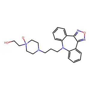1-Piperazineethanol, 4-(3-(8H-dibenz(b,f)(1,2,5)oxadiazolo(3,4-d)azepin-8-yl)propyl)-, N-oxide structure
