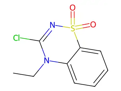 4H-1,2,4-Benzothiadiazine, 3-chloro-4-ethyl-, 1,1-dioxide structure