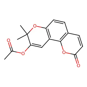8,8-dimethyl-2-oxo-2H,8H-pyrano[2,3-f]chromen-9-yl acetate structure