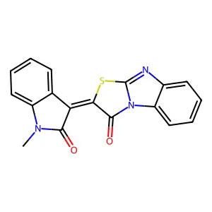 (2Z)-2-(1-methyl-2-oxoindol-3-ylidene)-[1,3]thiazolo[3,2-a]benzimidazol-1-one structure