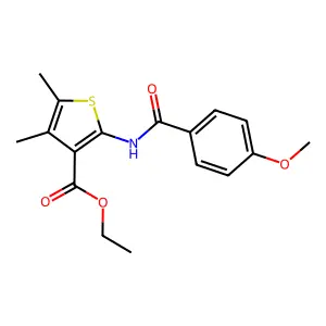Ethyl 2-(4-methoxybenzamido)-4,5-dimethylthiophene-3-carboxylate structure
