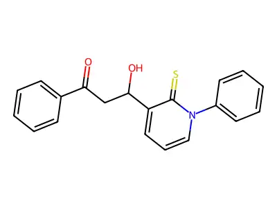 3-Hydroxy-1-phenyl-3-(1-phenyl-2-thioxo-1,2-dihydro-3-pyridinyl)-1-propanone structure