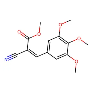 methyl (2E)-2-cyano-3-(3,4,5-trimethoxyphenyl)acrylate structure