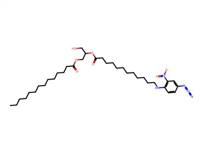 2-(12-(N-(4-azido-2-nitrophenyl))aminododecanoyl)-1-myristoylglycerol structure