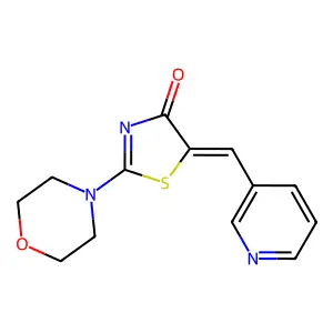 (Z)-2-morpholino-5-(pyridin-3-ylmethylene)thiazol-4(5H)-one structure