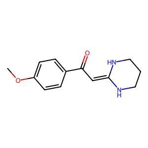 1-(4-Methoxyphenyl)-2-(tetrahydro-2(1H)-pyrimidinylidene)ethanone structure