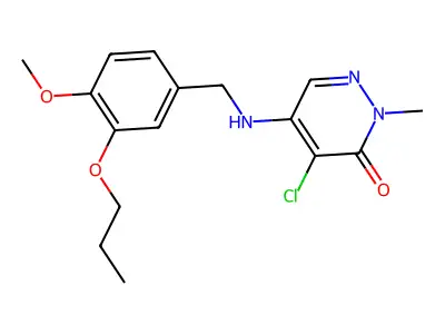 3(2H)-Pyridazinone, 4-chloro-5-(((4-methoxy-3-propoxyphenyl)methyl)amino)-2-methyl- structure
