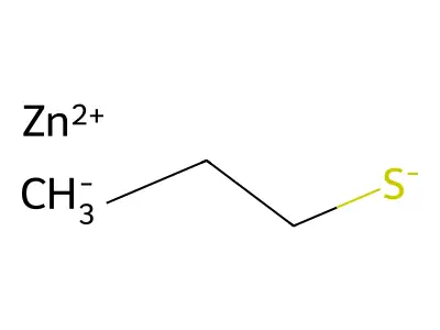 Methyl(propylthio)zinc structure