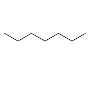 2,6-Dimethylheptane structure