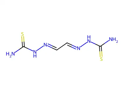 Hydrazinecarbothioamide,2,2'-(1,2-ethanediylidene)bis- structure