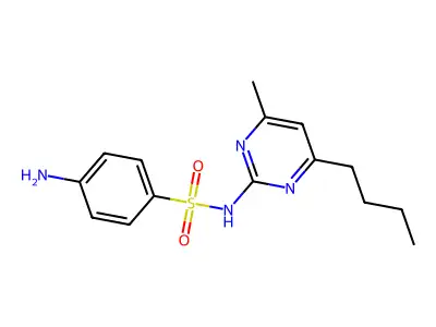 N1-(4-Butyl-6-methyl-2-pyrimidinyl)sulfanilamide structure