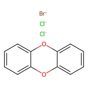 Dibenzo(b,e)(1,4)dioxin, bromodichloro- structure