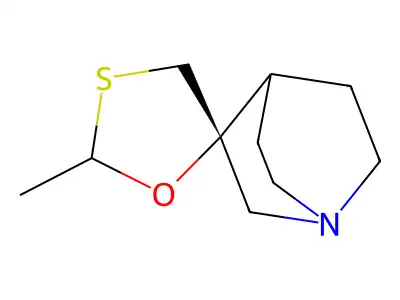 (2R,5'R)-5'-methyl-4-azaspiro[bicyclo[2.2.2]octane-2,2'-[1,4]oxathiolane] structure