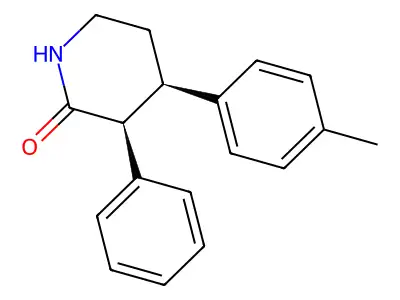 2-Piperidinone, 4-(4-methylphenyl)-3-phenyl-, cis- structure