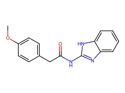 N-(1H-benzimidazol-2-yl)-2-(4-methoxyphenyl)acetamide structure