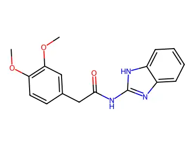 N-(1H-Benzo[d]imidazol-2-yl)-2-(3,4-dimethoxyphenyl)acetamide structure