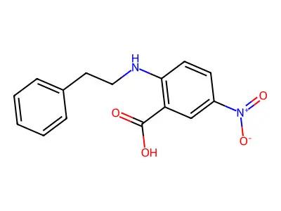 5-Nitro-2-((2-phenylethyl)amino)benzoic acid structure