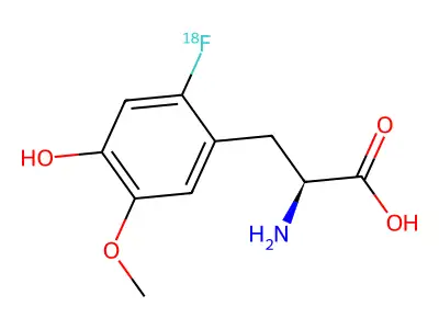 3-O-methyl-6-fluoro-dopa structure