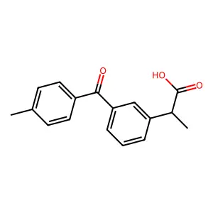 2-(3-(4-Methylbenzoyl)phenyl)propanoic acid structure